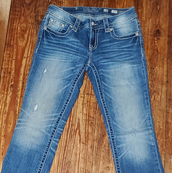 Miss Me Bluejeans 28 Straight Cut Inseam 33.5" - Picture 7 of 7
